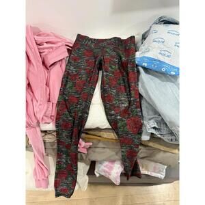 TEREZ  LEGGINGS High Rise Yoga Sz S- worn ONCE Rose print